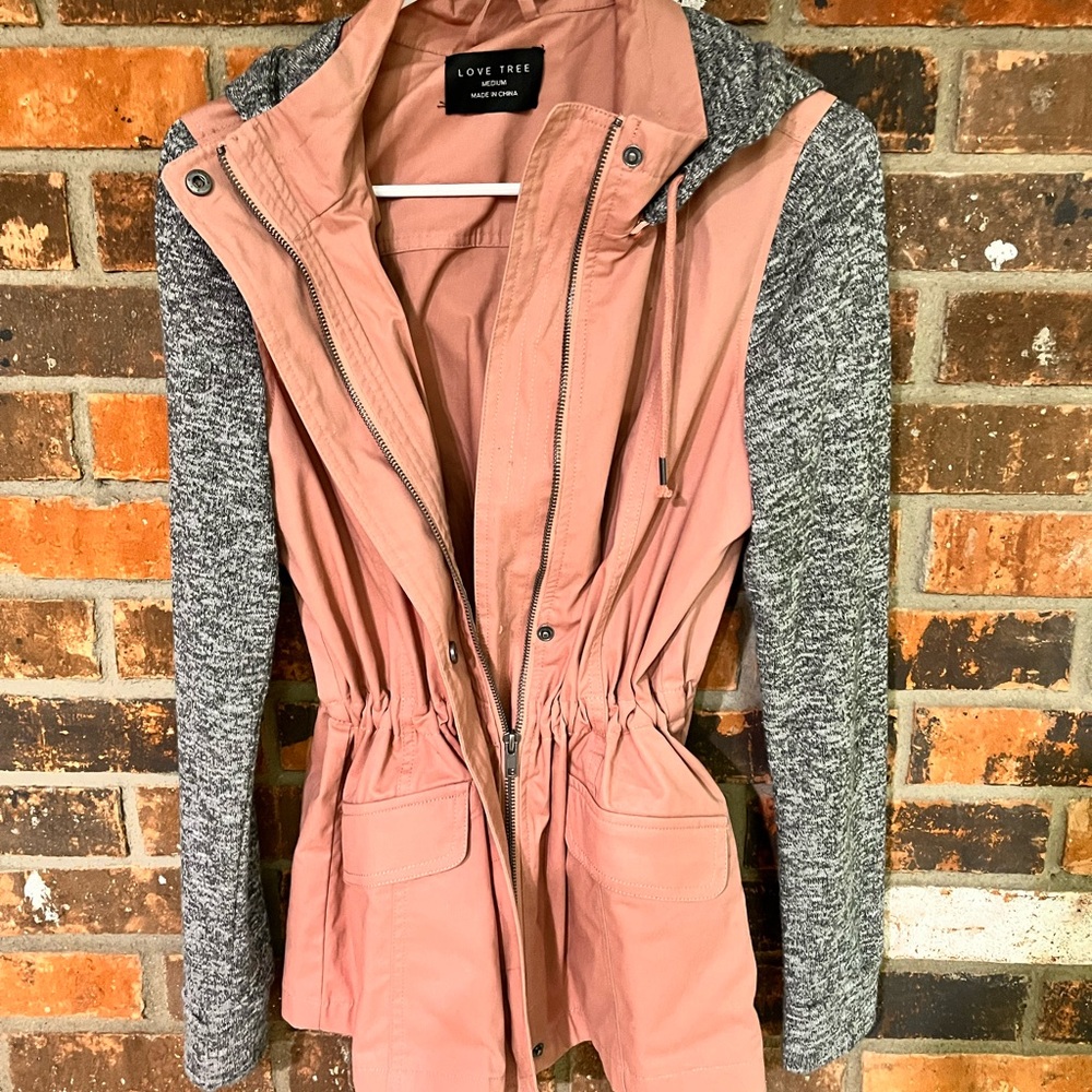 Love Tree Women's Pink and Gray Jacket